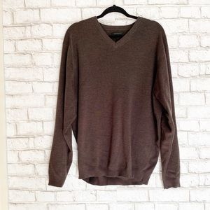 Twinhill Men’s Brown V Neck Sweater Size XL